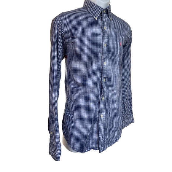 SzM Ralph Lauren Blue Label Custom Fit Long Sleeve Button Down Shirt - Picture 3 of 6